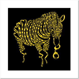 Zebra Ribbon Crime Body Posters and Art